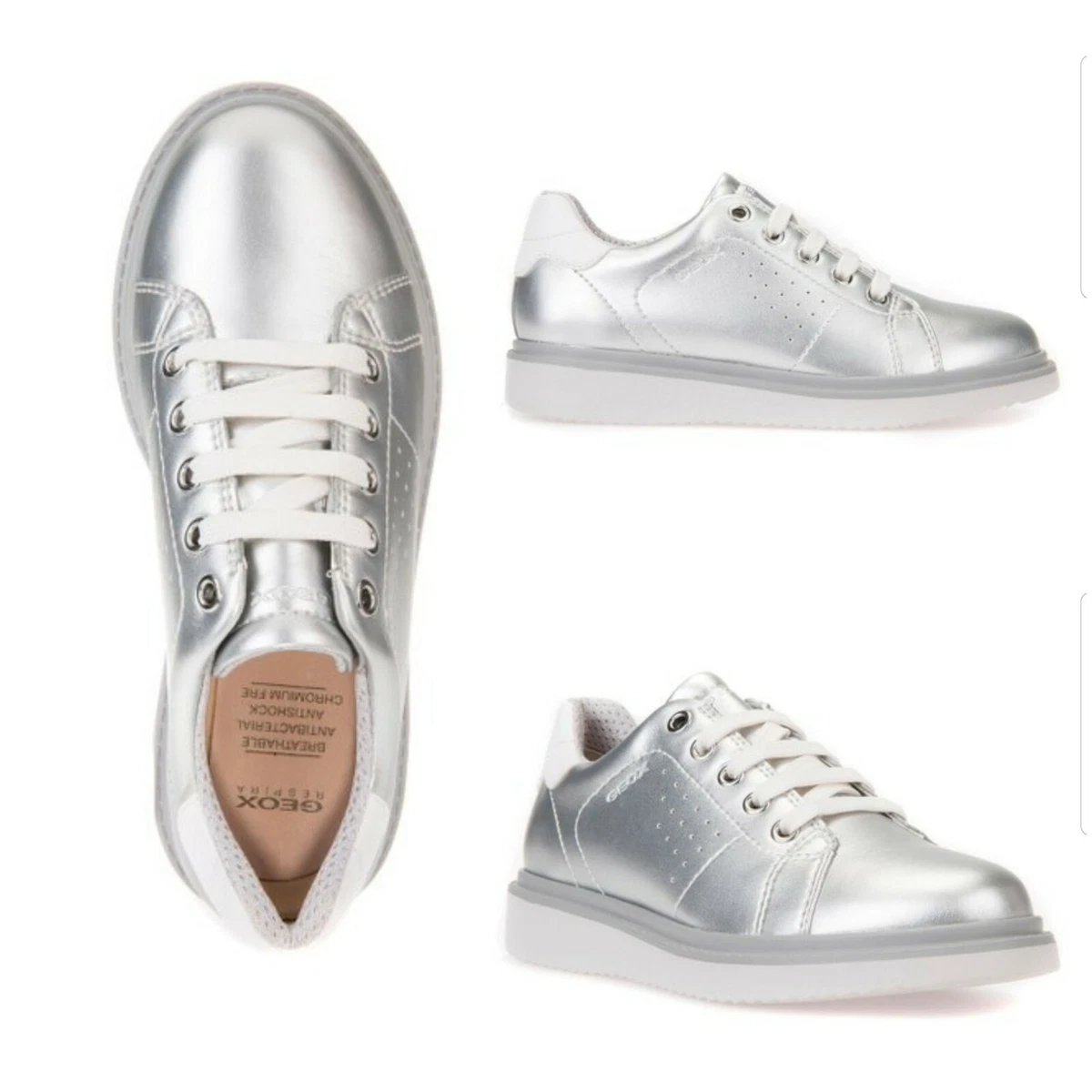 Geox silver shoes top