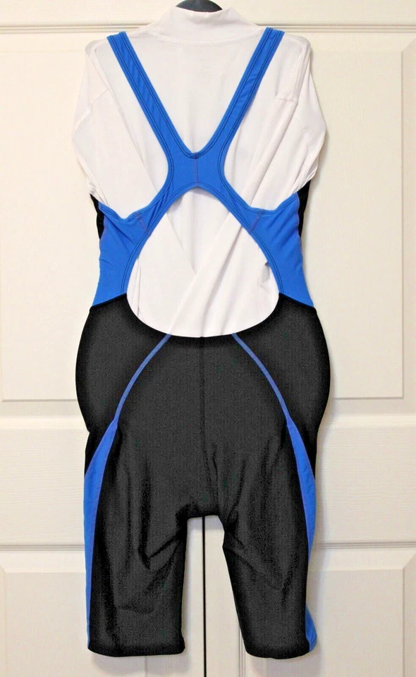 Camiseta sin mangas NSA traje de baño corto para mujer, ojo de cerradura trasero, negro/azul, 3XL, NUEVO SIN ETIQUETAS Foto 4 de 4