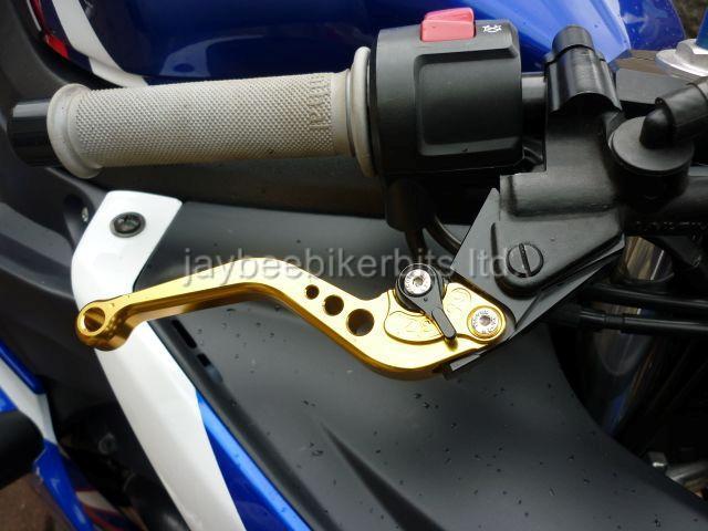 Long Brake & Clutch Lever Set For Kawasaki ZX10R (04-05) & Z1000 (03-06) – Gold Race Track
