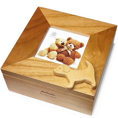 Natural Solid Wood Wind-up Music Box Photo Frame Jewelry Musical Box, Tune of...