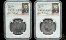 2021 P&D Kennedy Half Dollar-From Uncirculated Set-MS68 GEM Graded Matched Pair