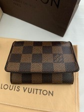Authentic Louis Vuitton LV Damier Ebene business envelope card holder w receipt