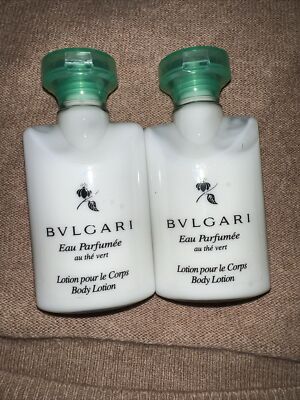 Bvlgari au the vert Green Tea Body Lotion Set Of 2 each 1.3