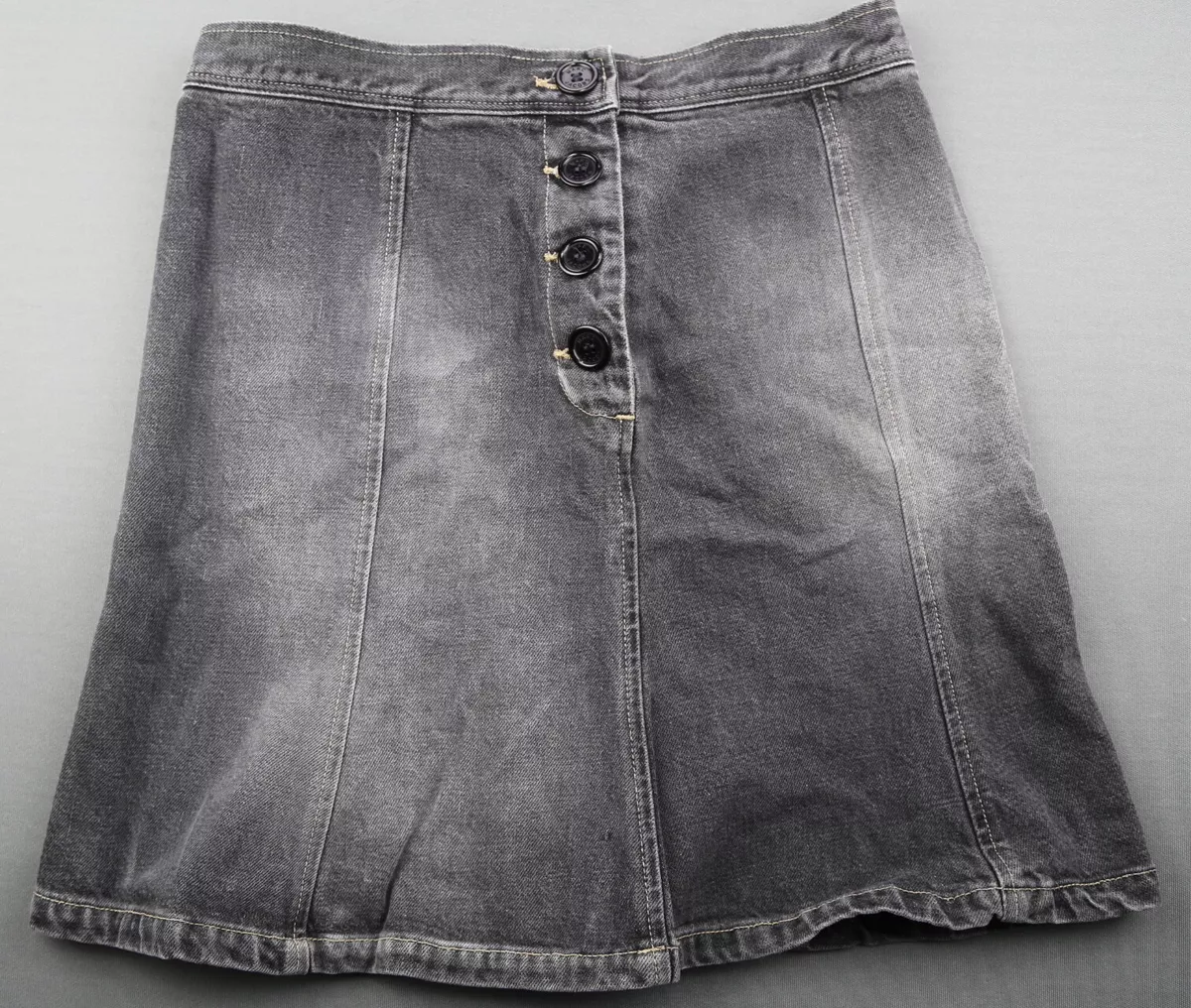 Marc Jacobs Black Grey Denim Skirt 