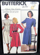 Dress Pleated Front 70s Style Size 16 Butterick 6721 Uncut Pattern