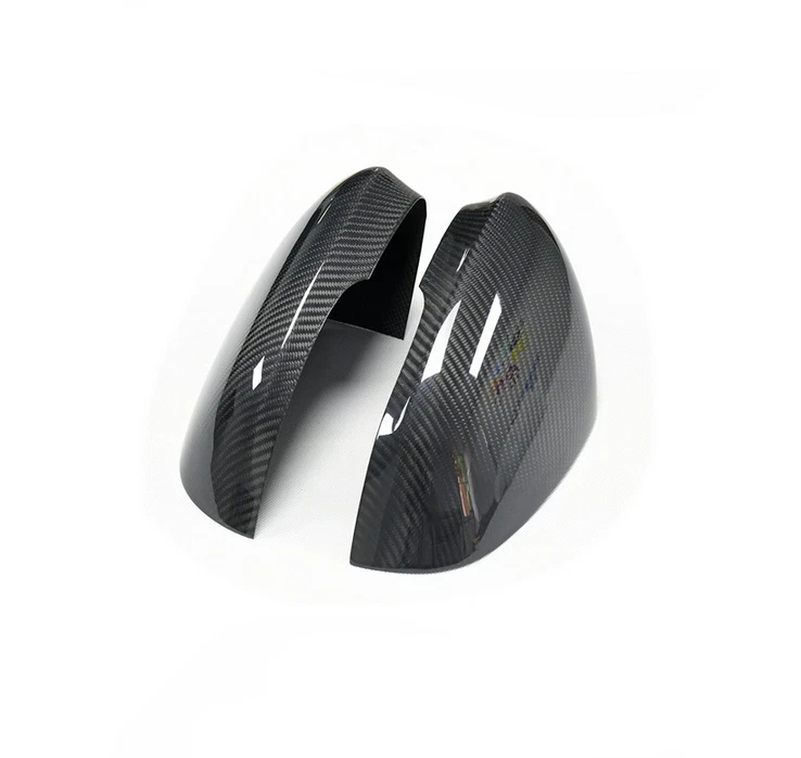 Tapas de cubierta de espejo retrovisor lateral de auto de fibra de carbono real Fit Jaguar XE/XF/XJ Foto 4 de 4