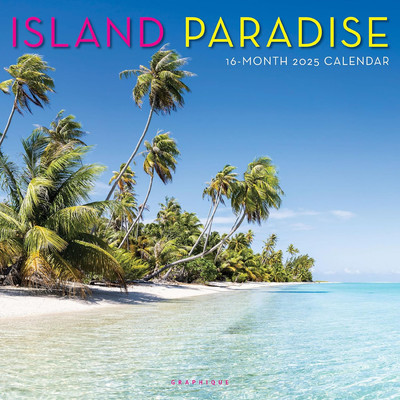 2025 Island Paradise Wall Calendar | 12  X 12  | Thick Paper | Home & Office Org