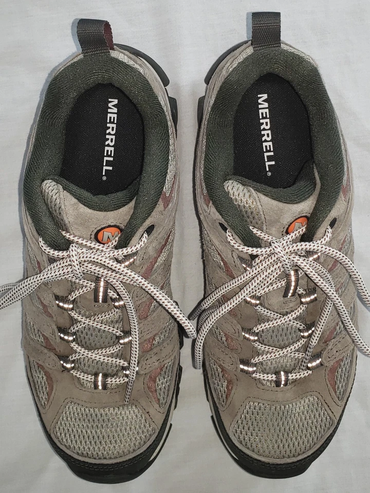 Zapatos de Senderismo Merrell Moab 3 Para Mujer 9.5 Ancho Ancho Suelas Vibram Falcon Usados Foto 2 de 4