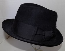 Vintage Black Wool Felt Hat Champ Kasmir Finish