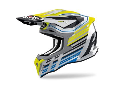 AIROH HELM OFF ROAD STRYCKER SHADED GLOSSY YELLOW GRÖSSE L