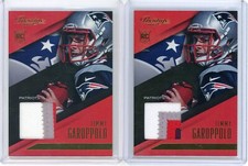 2014 Panini Prestige JIMMY GAROPPOLO Rookie Patch (2) Card Lot - Patriots