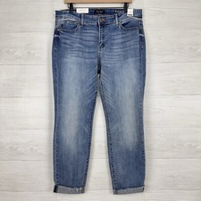 Judy Blue Jeans Women 15 / 32 Mid Rise Relaxed Fit Blue Medium Wash Tapered NWT