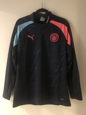 Manchester City MCFC Puma 23/24 Soccer PreMatch LS Sweat Top Shirt NWT Large