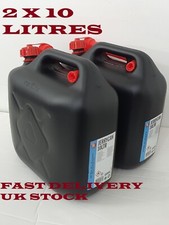 2 X 10L Petrol Diesel Container Storage Car Van UK Fuel Jerry Can  Spout Nozzle