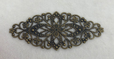 Findings ~ 60 pcs ~ Antique Brass ~ 35mm x 81mm Filigree Element Connector WRFg