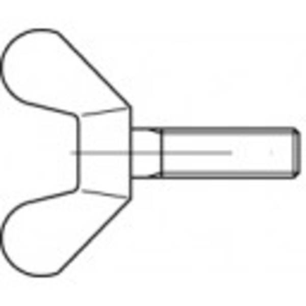 TOOLCRAFT 1060604   Viti a farfalla M8 30 mm DIN 316 Acciaio inox A2 10 pz.