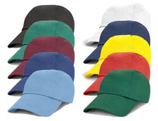 Kids Childs Boys Girls Adjustable Low Profile 6 Panel Plain Baseball Cap Cotton