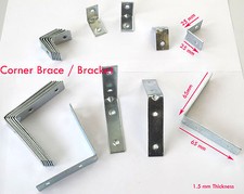 Zinc Corner Brace Bracket +SMALL-LARGE+ Woodwork Pelmet Repair L Shape Joint Fix