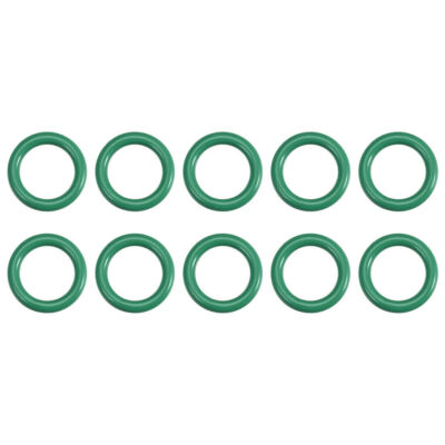 Fluorinated Rubber O-Rings, 11x 7.2x 1.9mm Width, Sealing Ring, Green, 10pcs
