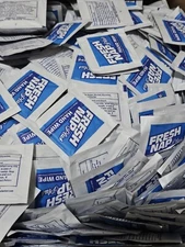 Fresh Nap Hand Wipes Individually Packed Alcohol & Benzalkonium Chloride (100ea)