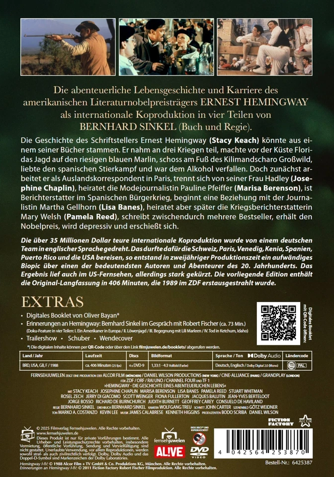 Hemingway - Der ZDF-Vierteiler (1988) - Stacy Keach - Bernhard Sinkel [4 DVDs] - Bild 2 von 4
