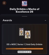 TOPPS NBA COLLECT| DAILY DRIBBLE X MARKS OF EXCELLENCE 26 | GOLD RARE SET S1