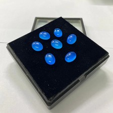 AAA Natural Blue Chalcedony Cabochon Oval Shape Loose Gemstone