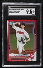 2021 Bowman Draft Chrome Red Refractor 4/5 Tommy Mace #BDC-111 SGC 9.5 Mint+