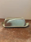 Frankoma 4K Butter Dish Prairie Green Glaze Vintage Plainsman Pottery USA
