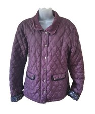 Dickens & Jones quilted jacket. Size 14. burgendy. VGC