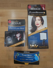 Rogue FlashBender 2 Soft Box Kit  3-in-1 Grid  Flash Gels Bundle