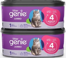 Litter Genie Jumbo Refill Bags, 2-Pack, 56 ft of 2 Count Pack 1 , 2-Pack