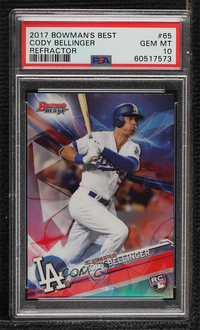 2017 Bowman's Best Refractor Cody Bellinger #65 PSA 10 GEM MT Rookie RC 8uc