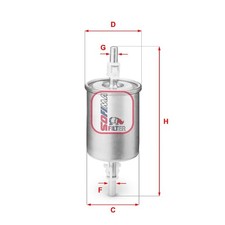 Kraftstofffilter für Fiat Barchetta 183 Brava 182 Bravo 1 Ducato 230 | 24593855