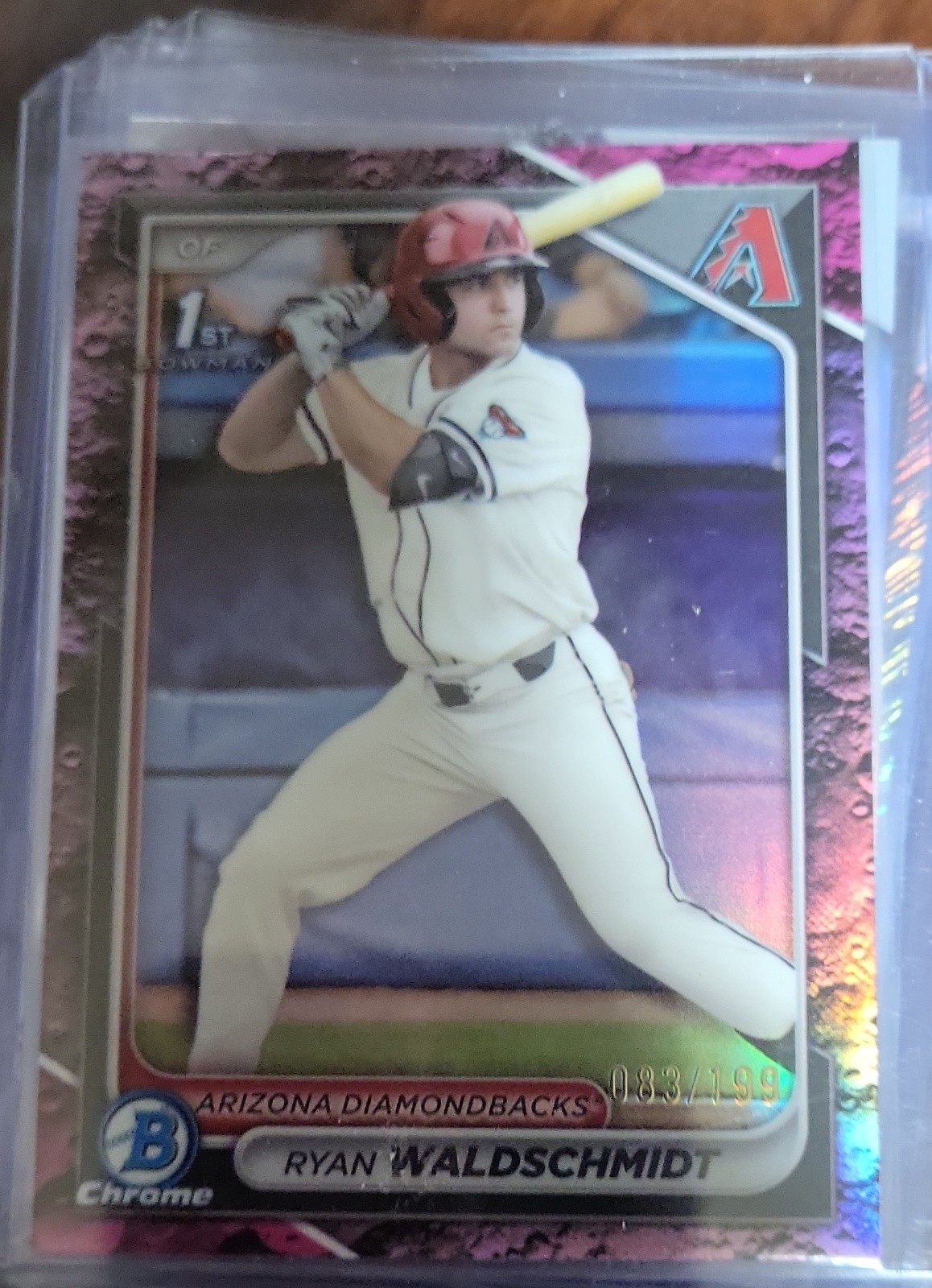2024 Bowman Draft - Chrome Ryan Waldschmidt #BDC-18 Fuchsia Lunar Refractor /199