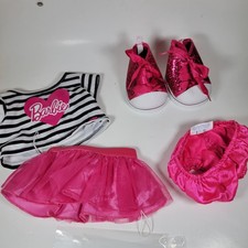 Build A Bear Barbie Outfit Skirt Shoes Pink Glitter
