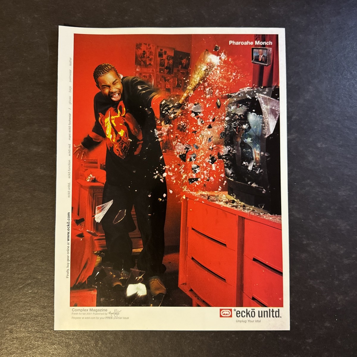 2001 • ECKO UNLTD EXZIBIT Magazine Print AD 2000s hip hop