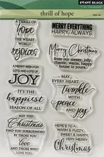 New Penny Black Rubber Stamp set CHRISTMAS HOLIDAYS THRILL OF HOPE free USA ship