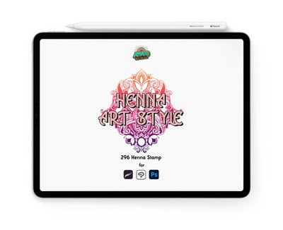 Henna Mehndi Digital Stamps For Procreate Photoshop CSP and More | mandala art