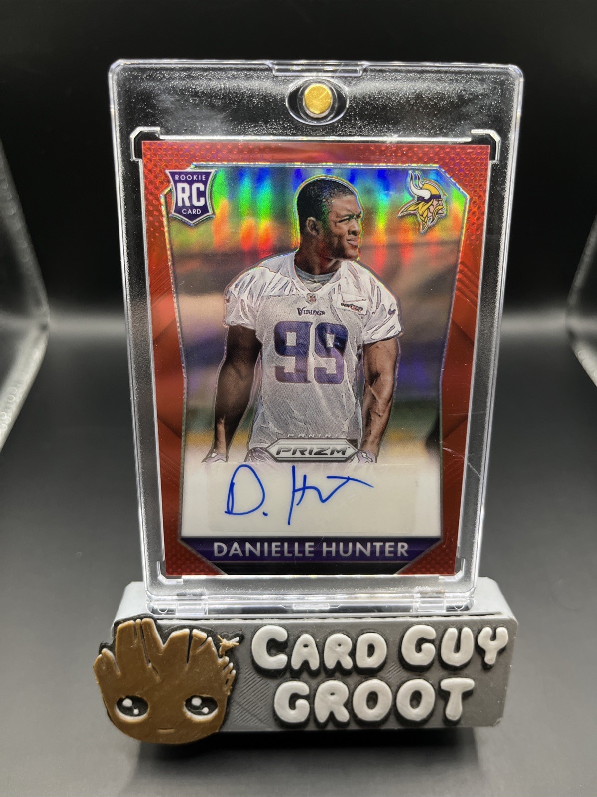 Danielle Hunter Panini Prizm Rookie Signatures #RSDH Red