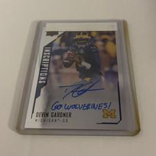DEVIN GARDNER 2015 Upper Deck Inscriptions auto “Go Wolverines!” Rookie On Card