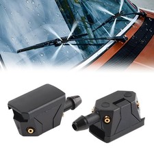 2PCS Front Windshield Washer Nozzles, 4 Holes Spray Jet Windshield Arm Mounted W