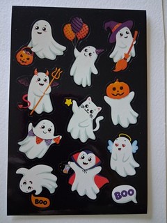 1 Glossy Halloween Ghosts Sticker Sheet!!
