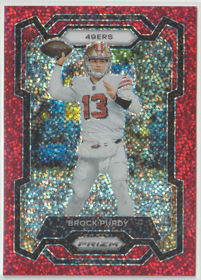 2023 PANINI PRIZM BROCK PURDY RED SPARKLE PRIZM SSP #266 SAN FRANCISCO 49ERS