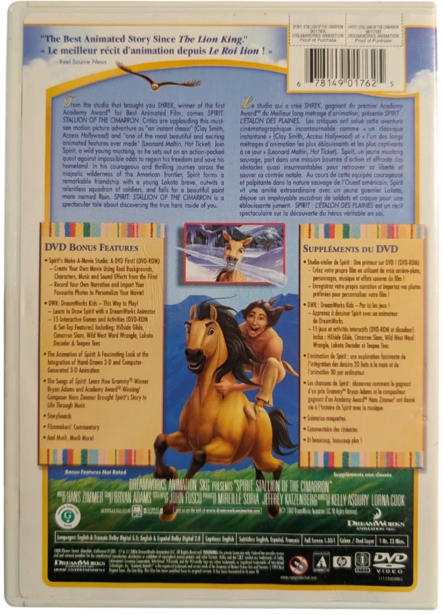 Spirit: Stallion of the Cimarron (DVD, 2002) - Image 3 of 3
