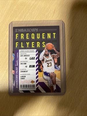 LeBron James Los Angeles Lakers 2020-21 NBA Hoops Frequent Flyers Card  3