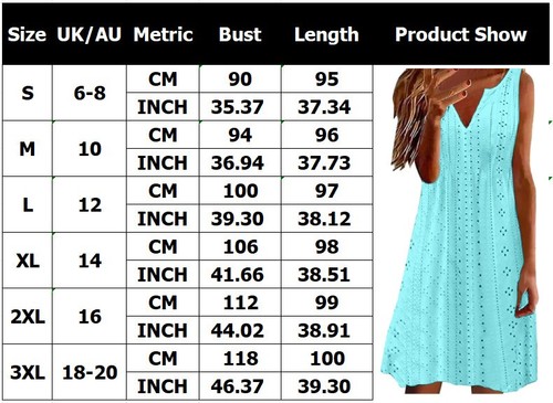 Womens Sleeveless Beach Holiday Dresses Ladies Summer Loose Vest Dress Plus Size - Picture 4 of 19