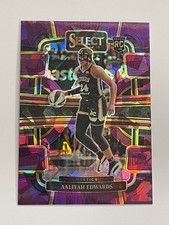 2024 Panini WNBA Select Mystics Aaliyah Edwards Purple Ice Prizm Rookie /149 #36