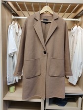 RAILS OVERCOAT JACKE Mantel KLEIN BRAUN UNGEFÜTTERT OVERSIZED WOLLMISCHUNG LANG DAMEN
