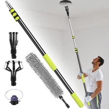 24FT Telescopic Light Bulb Changer, Aluminum Alloy Pole for High Ceilings